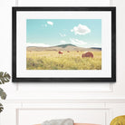 A Day in the Fields by Annie Bailey Art on GIANT ART - blue,green landscapes, photography, clouds, farms, hills