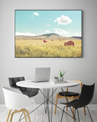 A Day in the Fields by Annie Bailey Art on GIANT ART - blue,green landscapes, photography, clouds, farms, hills