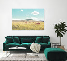 A Day in the Fields by Annie Bailey Art on GIANT ART - blue,green landscapes, photography, clouds, farms, hills