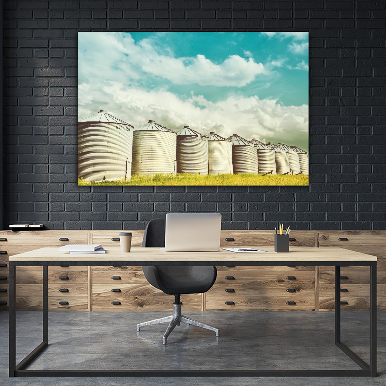 All in a Row by Annie Bailey Art on GIANT ART - white,blue landscapes, photography, farms