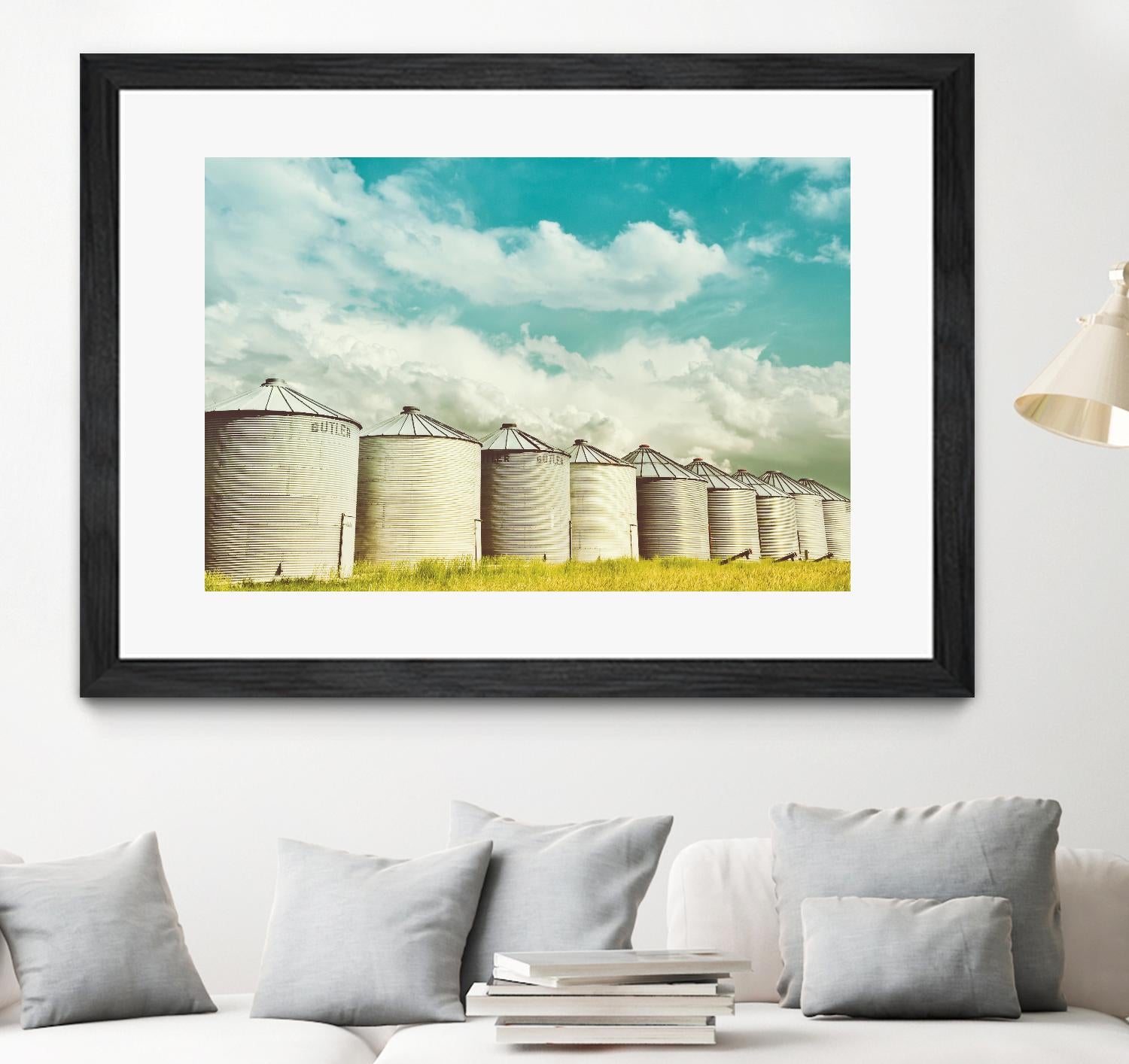 All in a Row by Annie Bailey Art on GIANT ART - white,blue landscapes, photography, farms