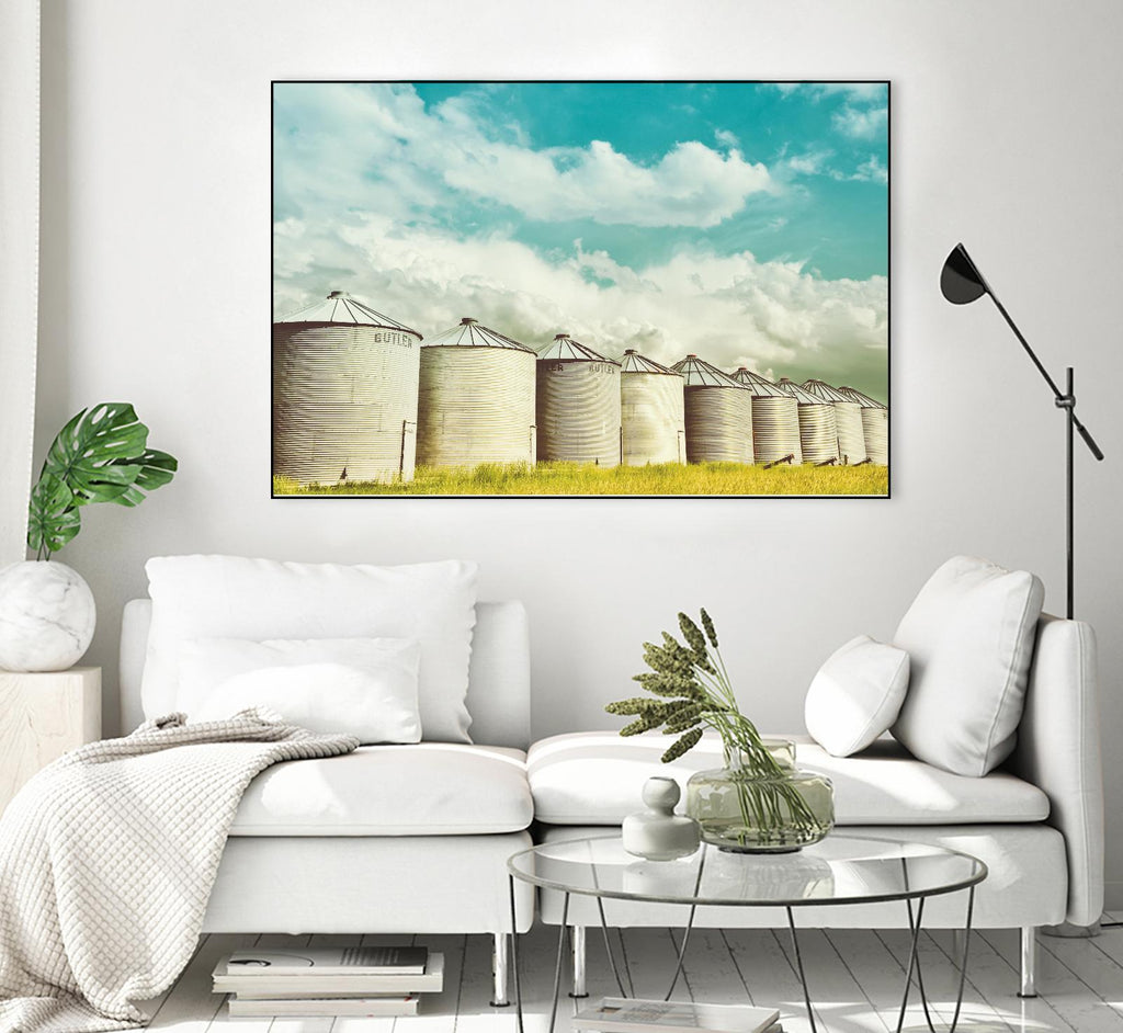 All in a Row by Annie Bailey Art on GIANT ART - white,blue landscapes, photography, farms