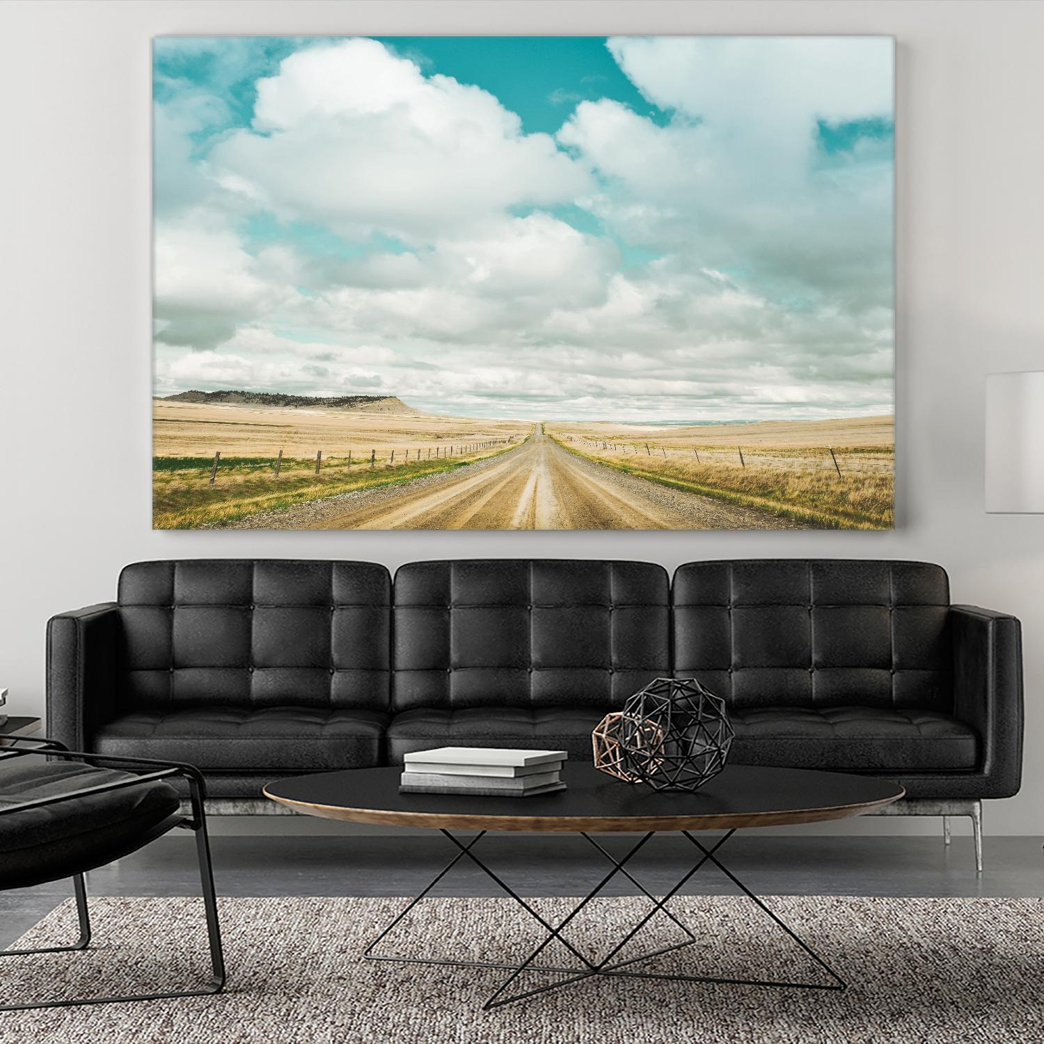 Dirt Road Travels by Annie Bailey Art on GIANT ART - white,blue landscapes, photography