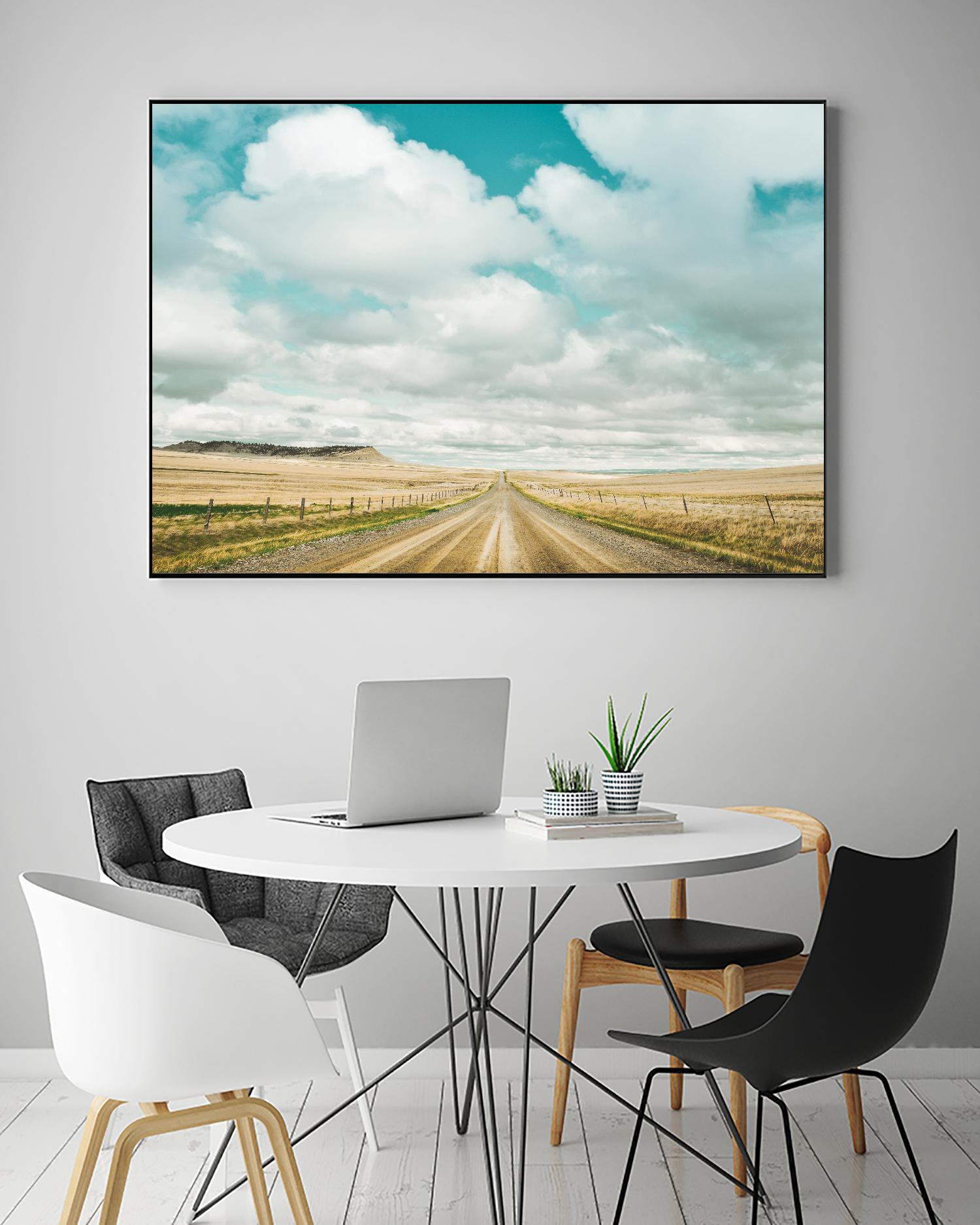 Dirt Road Travels by Annie Bailey Art on GIANT ART - white,blue landscapes, photography