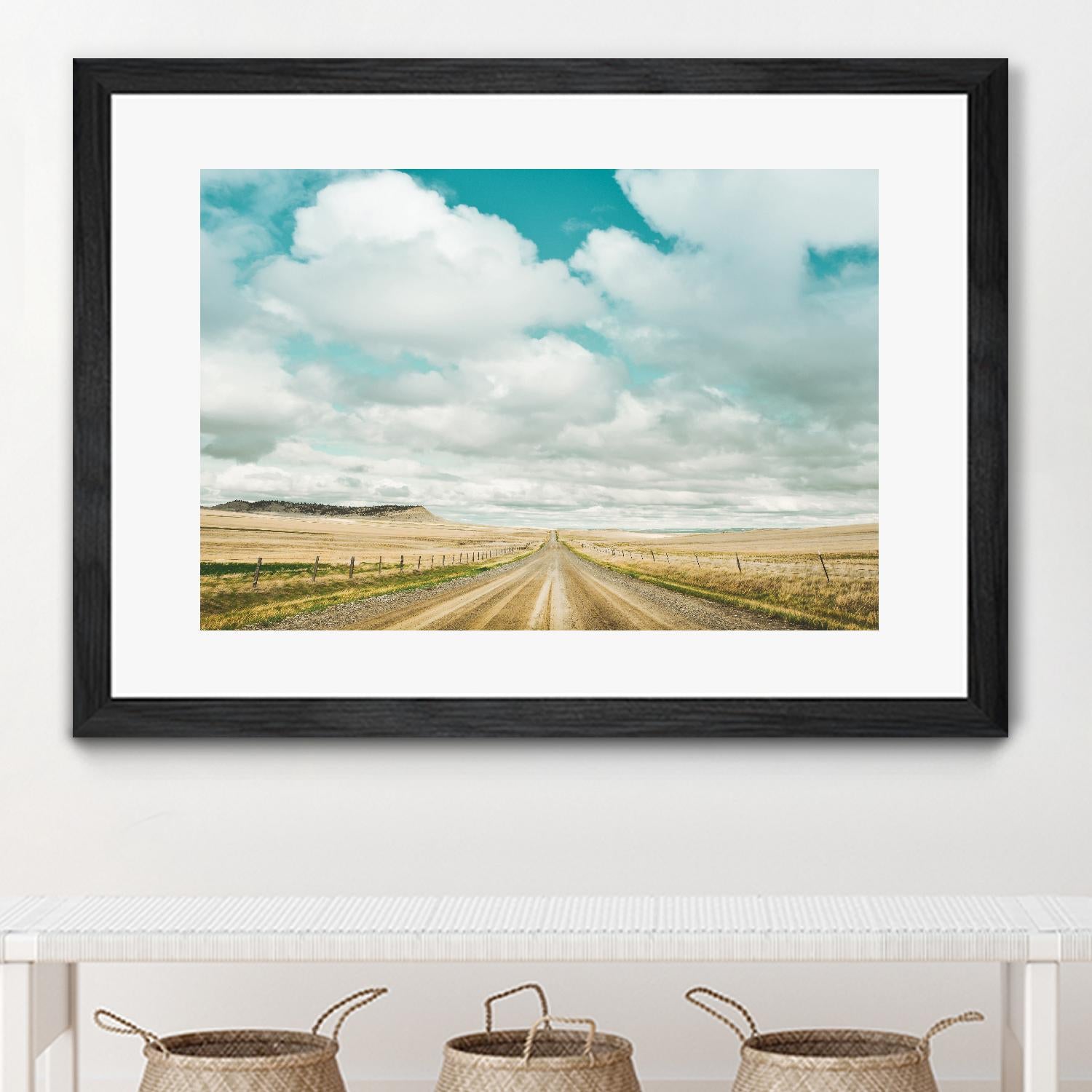 Dirt Road Travels by Annie Bailey Art on GIANT ART - white,blue landscapes, photography