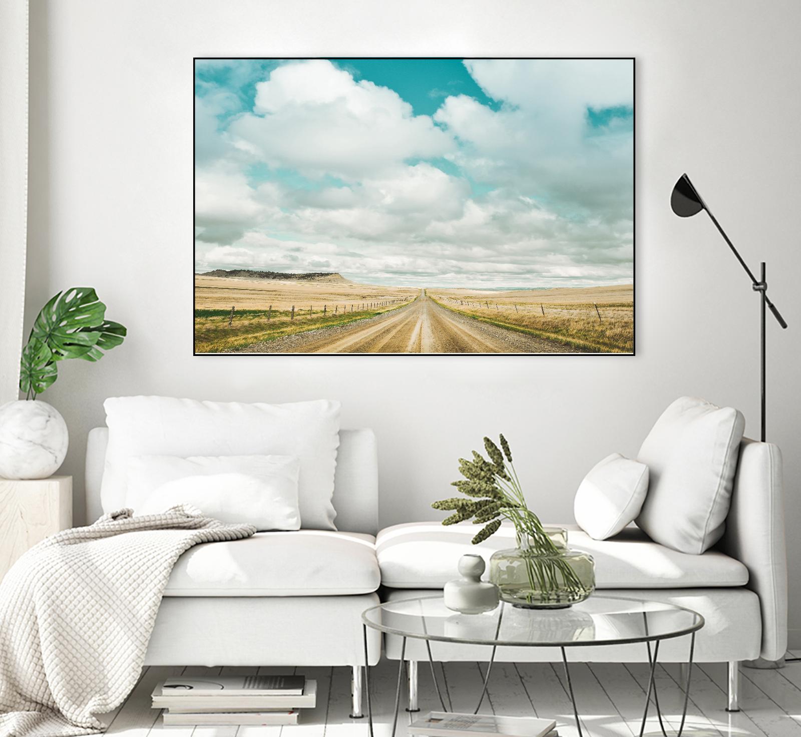 Dirt Road Travels by Annie Bailey Art on GIANT ART - white,blue landscapes, photography