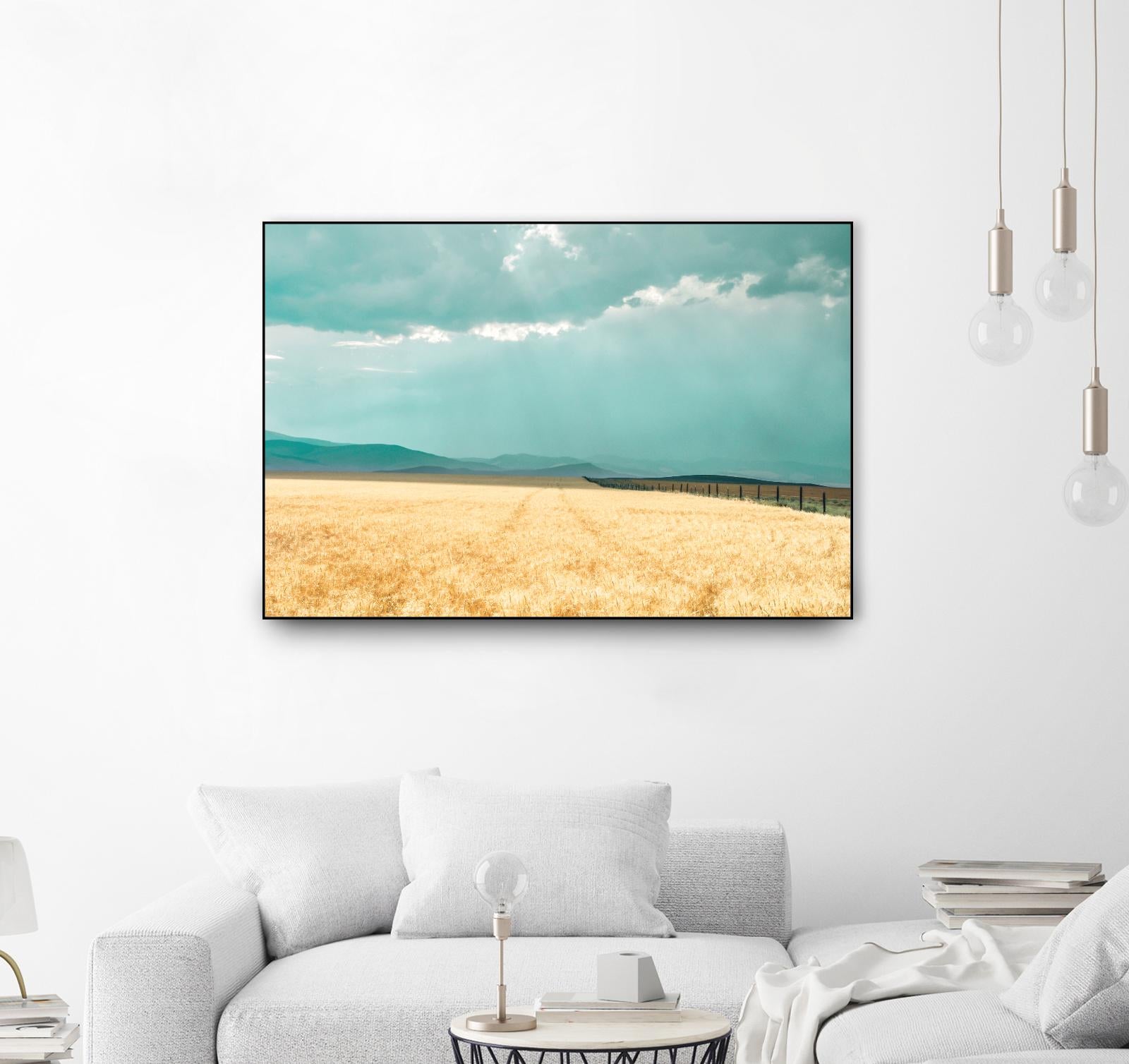 Harvest Shadow by Annie Bailey Art on GIANT ART - blue,beige landscapes, photography, farms, hills