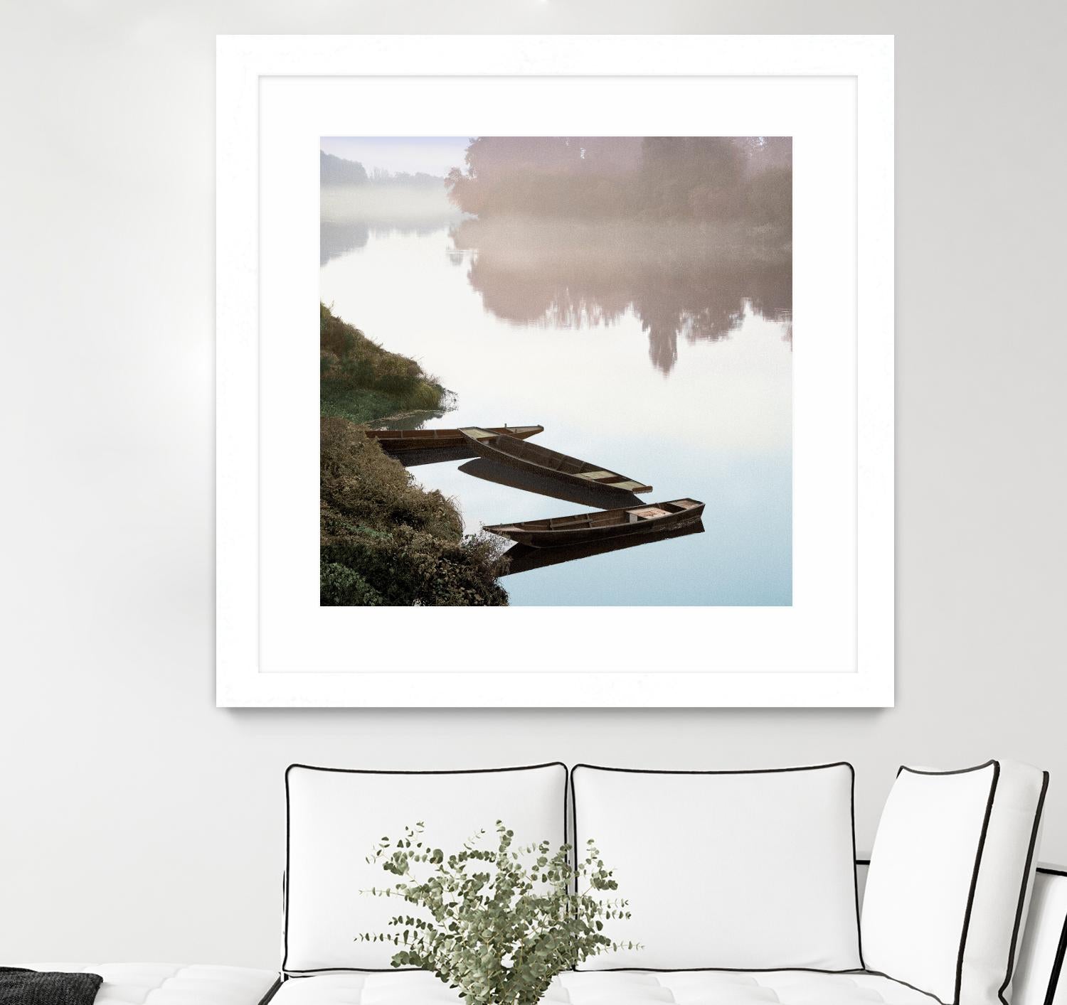 Boats on the Seine #1 by Alan Blaustein on GIANT ART - multicolor photography; landscapes