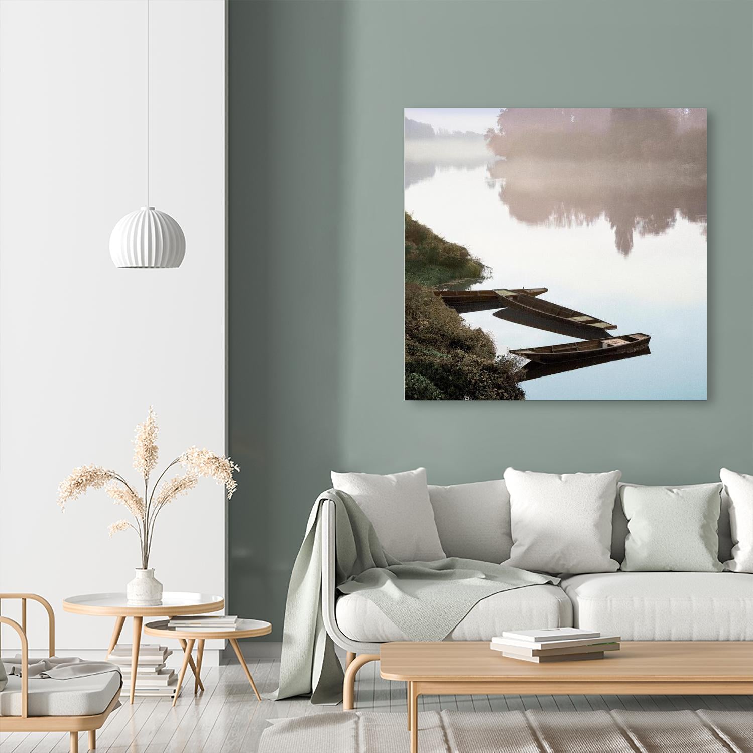 Boats on the Seine #1 by Alan Blaustein on GIANT ART - multicolor photography; landscapes