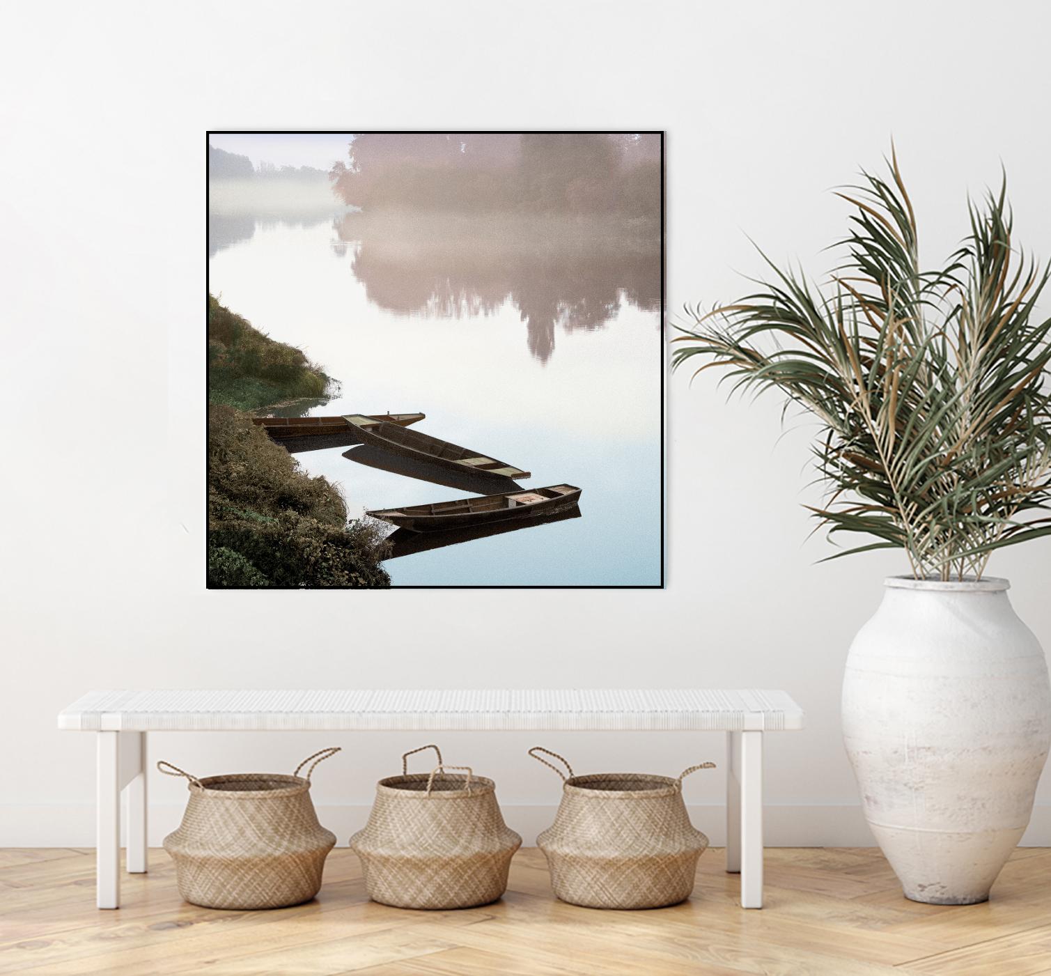 Boats on the Seine #1 by Alan Blaustein on GIANT ART - multicolor photography; landscapes