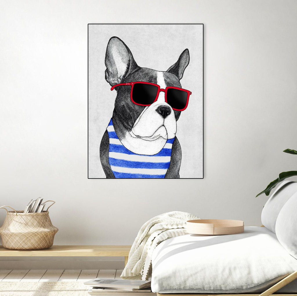 Frenchie Summer Style by Barruf on GIANT ART - multicolor urban/pop surrealism; animals