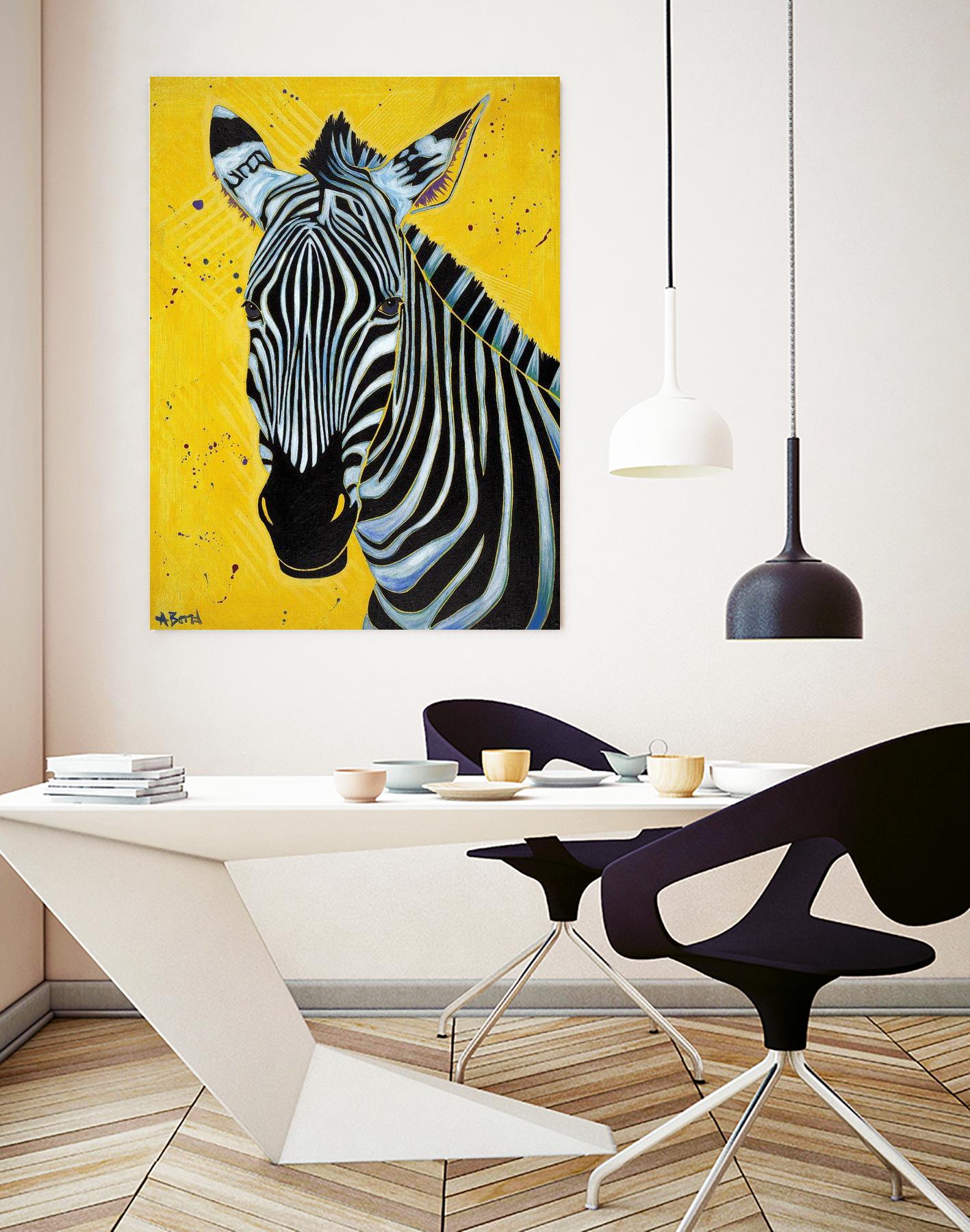 Zebra by Angela Bond on GIANT ART - multicolor animals; contemporary