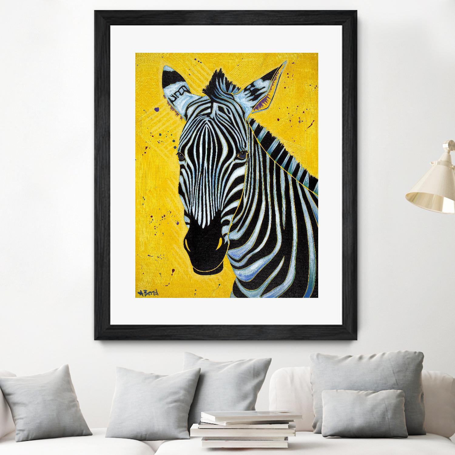 Zebra by Angela Bond on GIANT ART - multicolor animals; contemporary