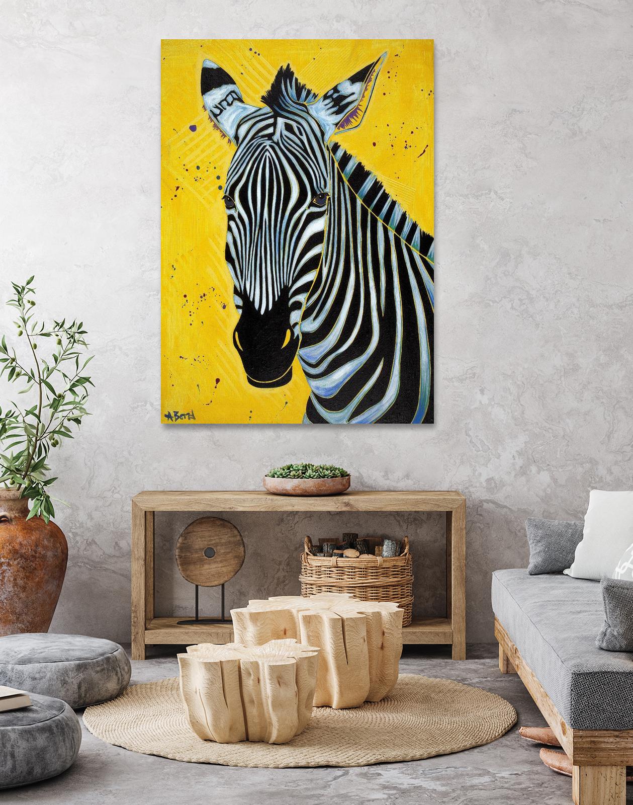 Zebra by Angela Bond on GIANT ART - multicolor animals; contemporary
