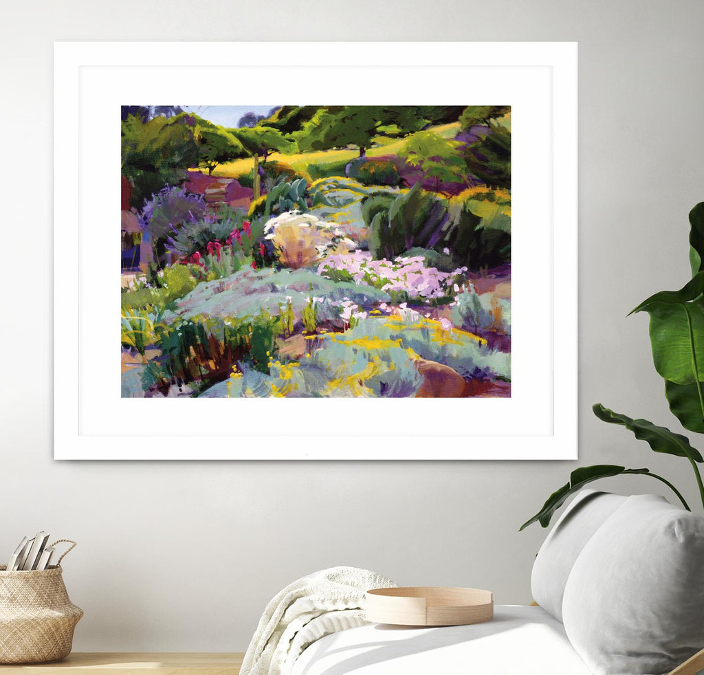 Hillside Garden by Marcia Burtt on GIANT ART - multicolor landscapes; contemporary