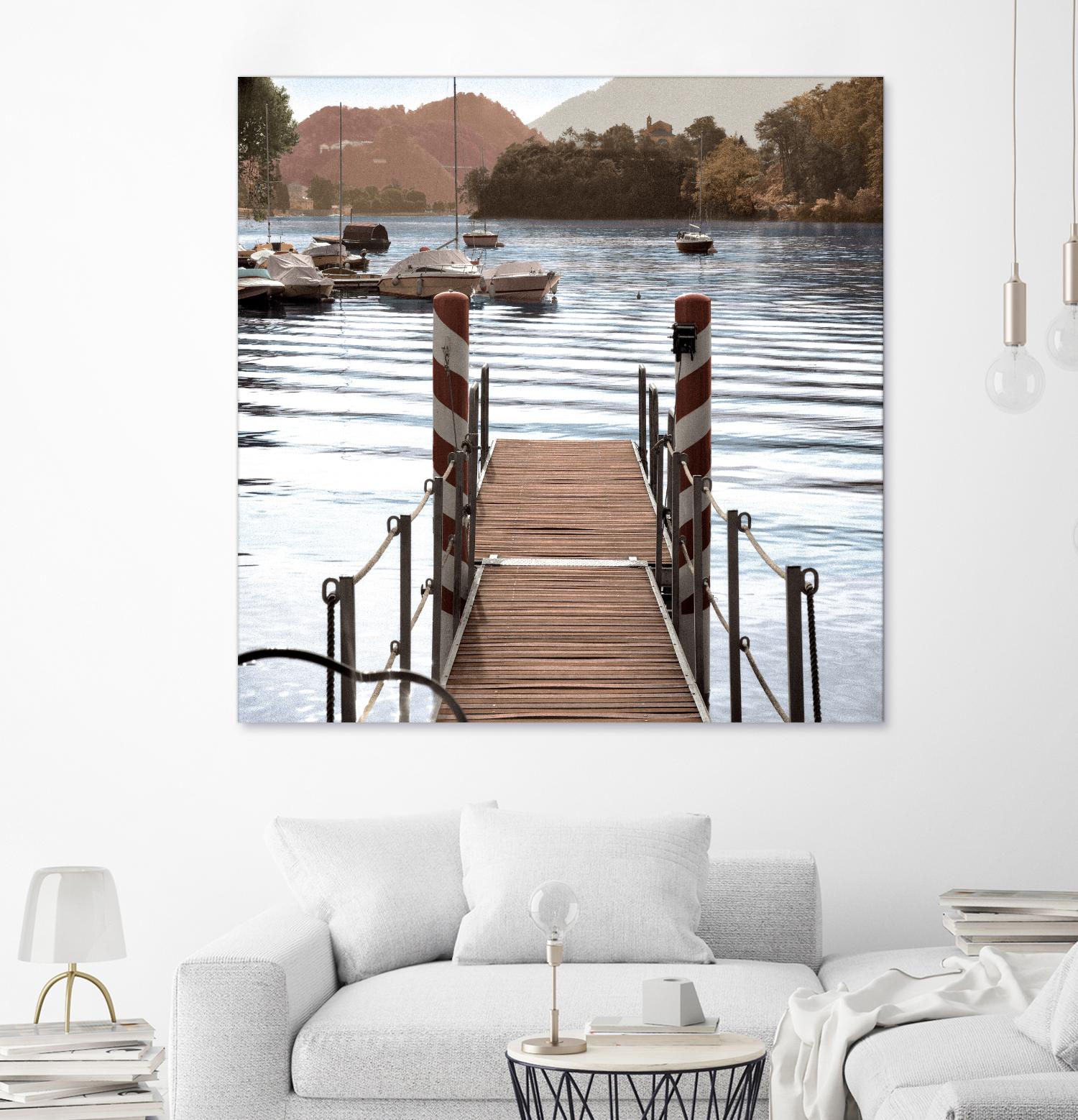 Island Harbor Pier by Alan Blaustein on GIANT ART - multicolor photography; landscapes; coastal