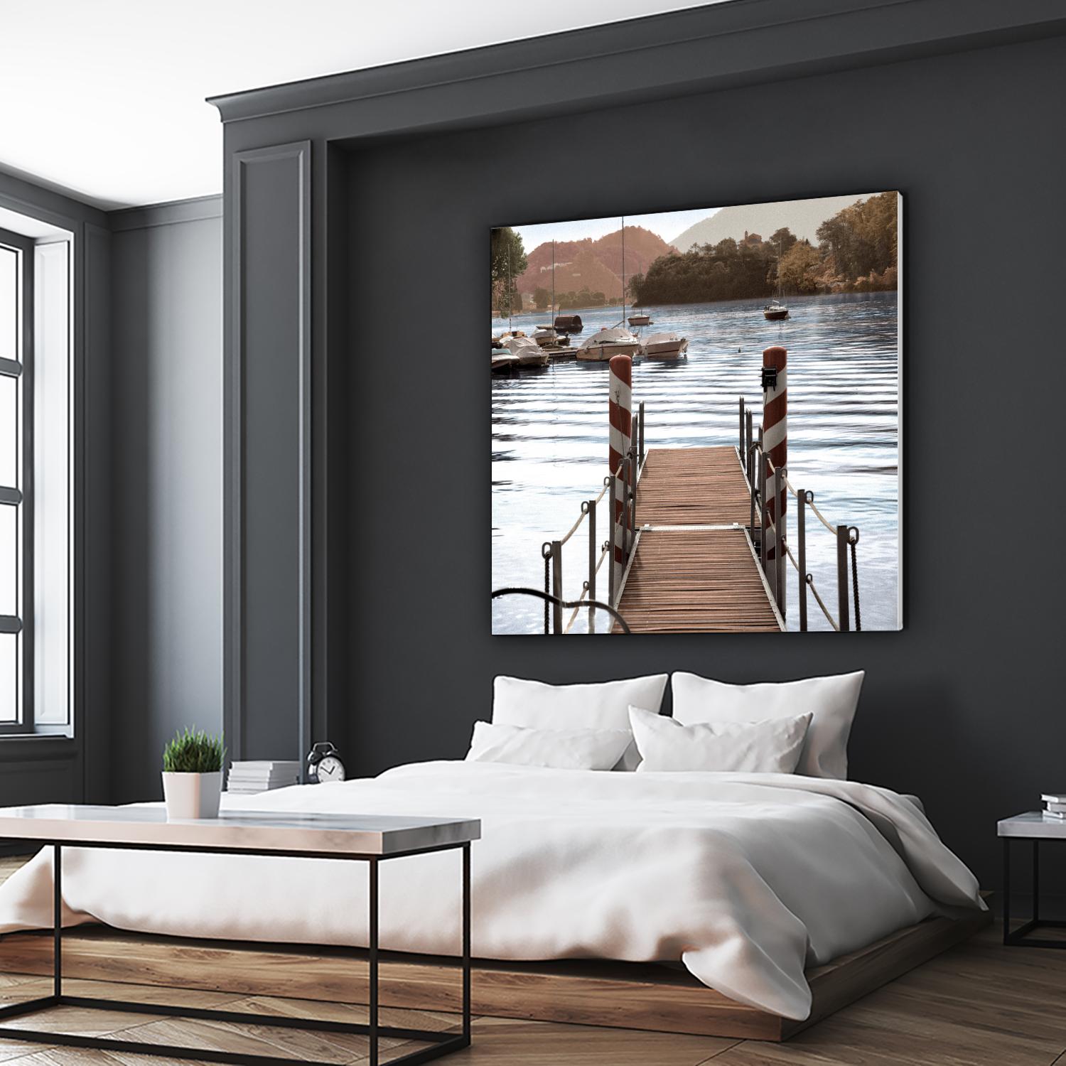 Island Harbor Pier by Alan Blaustein on GIANT ART - multicolor photography; landscapes; coastal