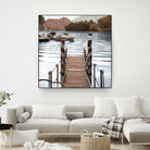 Island Harbor Pier by Alan Blaustein on GIANT ART - multicolor photography; landscapes; coastal