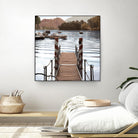 Island Harbor Pier by Alan Blaustein on GIANT ART - multicolor photography; landscapes; coastal