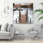 Island Harbor Pier by Alan Blaustein on GIANT ART - multicolor photography; landscapes; coastal