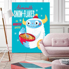 Abominable Snowflakes by Michael Buxton on GIANT ART - multicolor urban/pop surrealism; novelty; children; cuisine