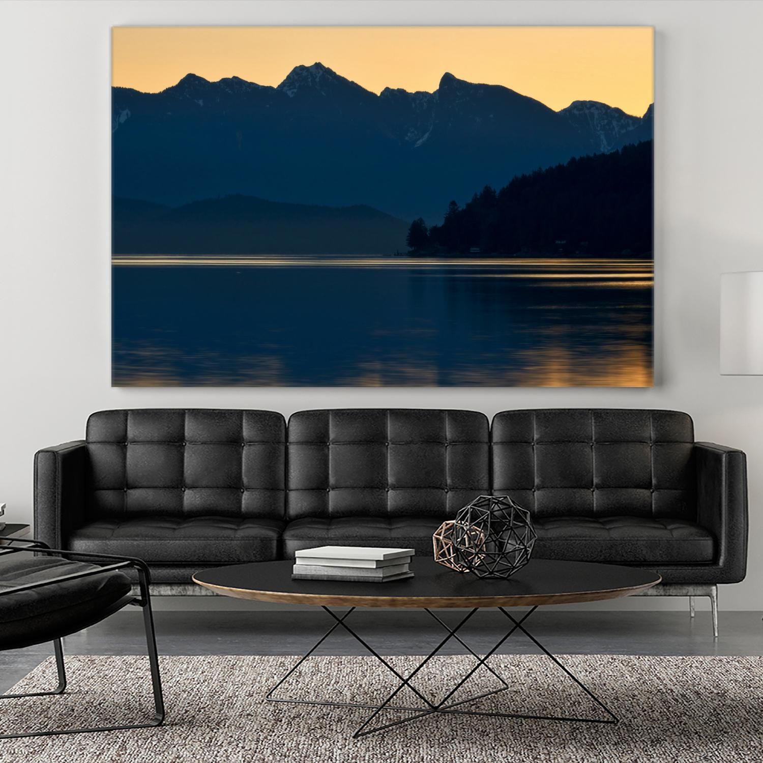 Peaceful Majesty by Chuck Burdick on GIANT ART - black,white landscapes, photography, lakes, mountains, sunrises/sunsets