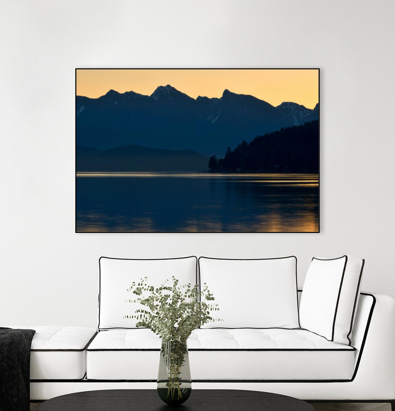 Peaceful Majesty by Chuck Burdick on GIANT ART - black,white landscapes, photography, lakes, mountains, sunrises/sunsets