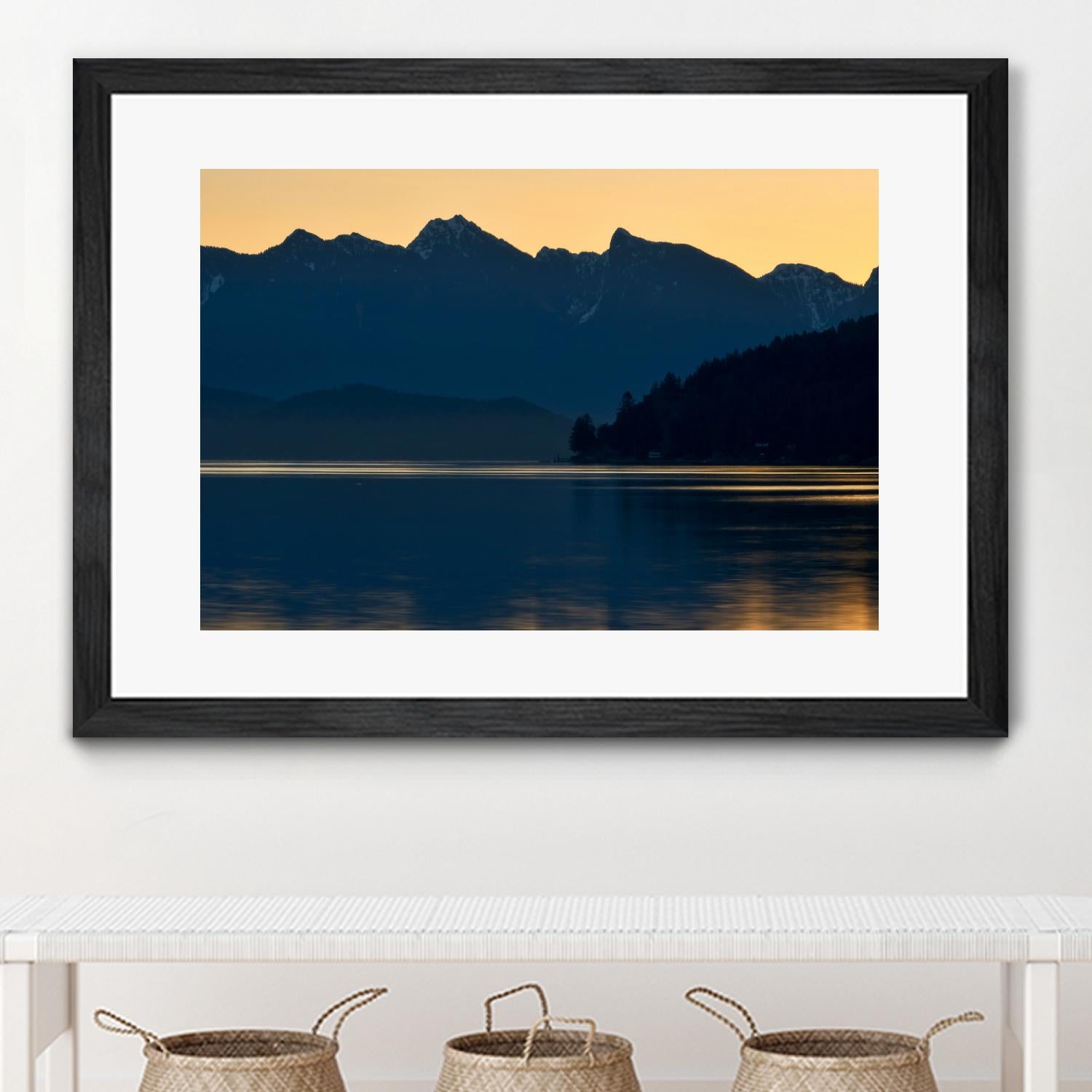 Peaceful Majesty by Chuck Burdick on GIANT ART - black,white landscapes, photography, lakes, mountains, sunrises/sunsets