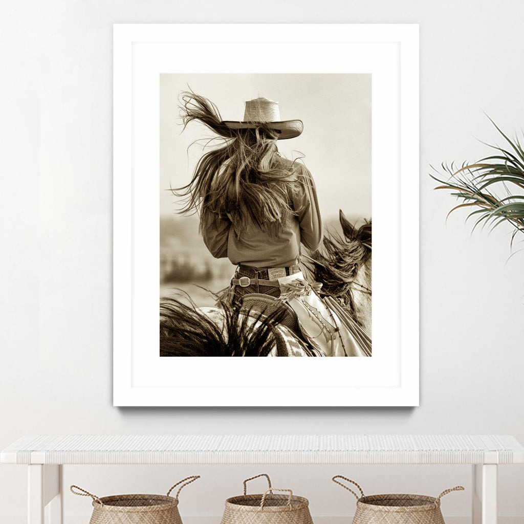 Cowgirl by Lisa Dearing on GIANT ART - beige country look