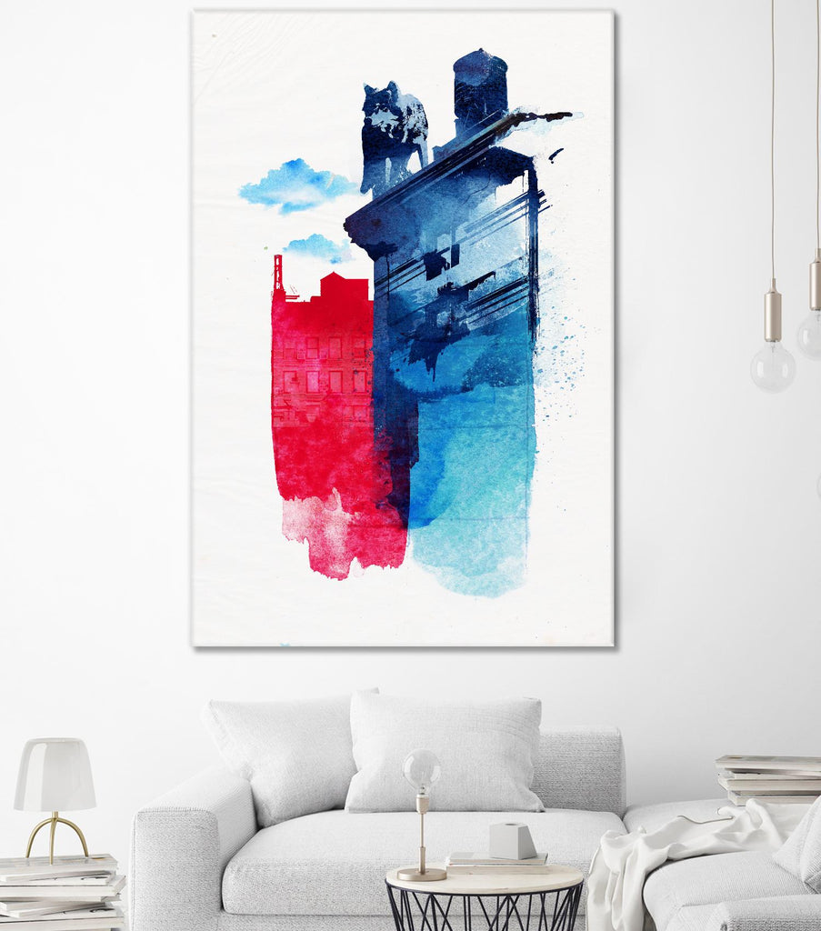 This is my Town by Robert Farkas on GIANT ART - pink city scene
