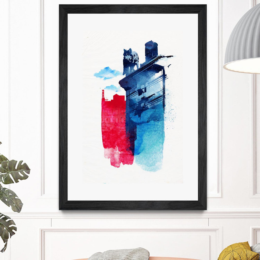 This is my Town by Robert Farkas on GIANT ART - pink city scene