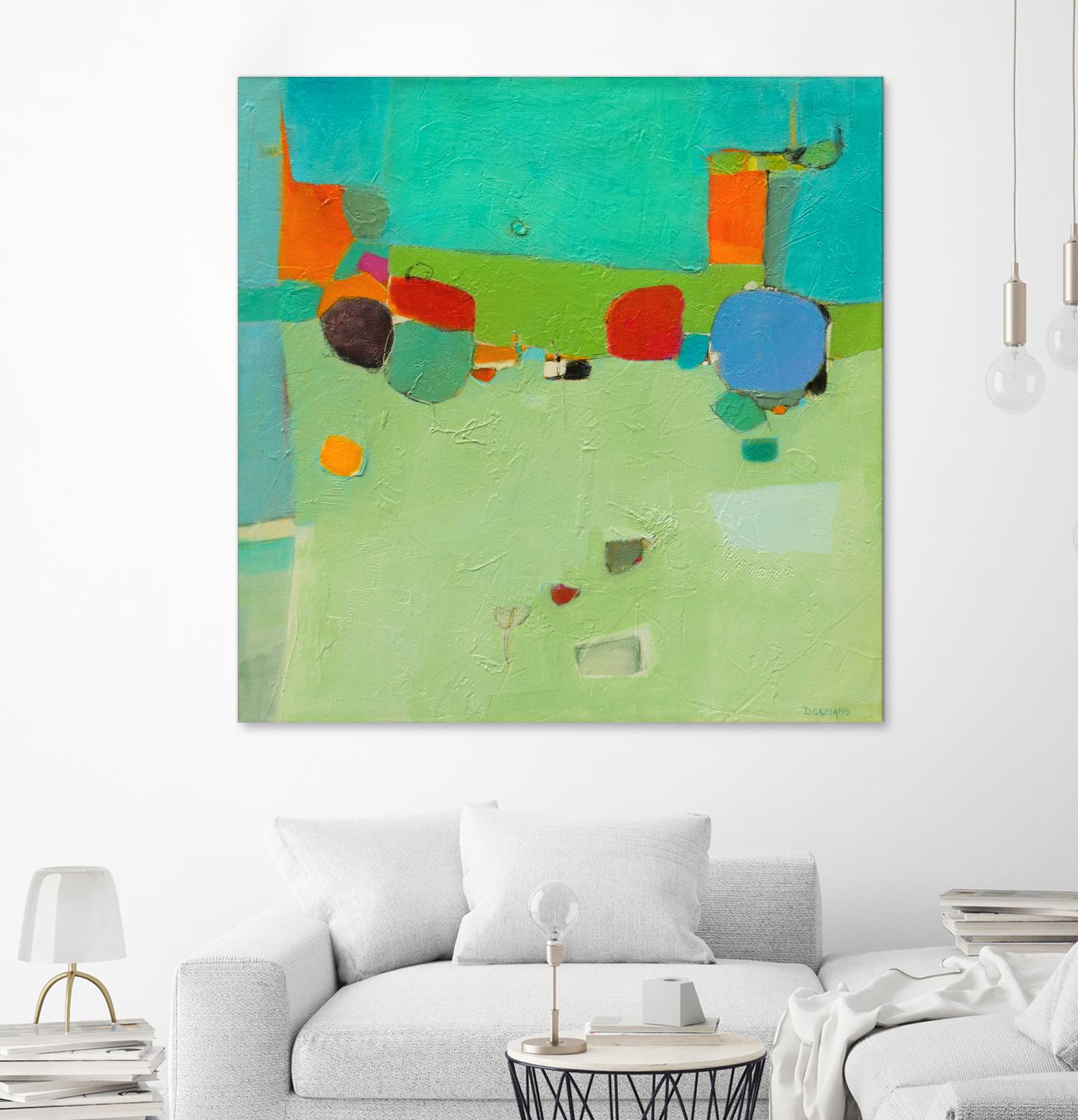 A Skip and a Roll by Dorothy Gaziano on GIANT ART - green abstract