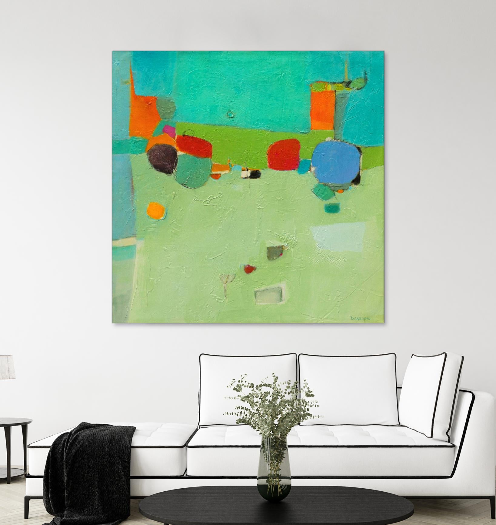 A Skip and a Roll by Dorothy Gaziano on GIANT ART - green abstract