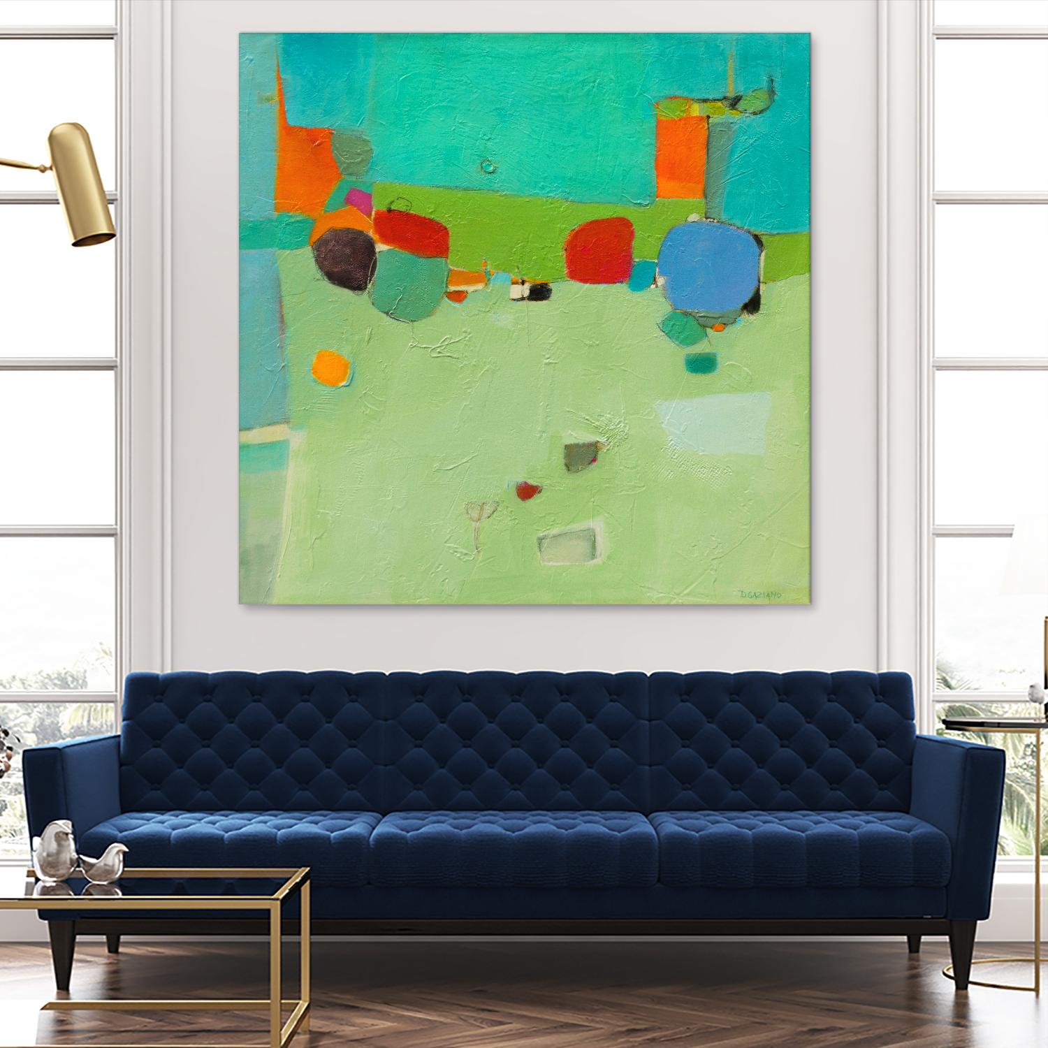 A Skip and a Roll by Dorothy Gaziano on GIANT ART - green abstract