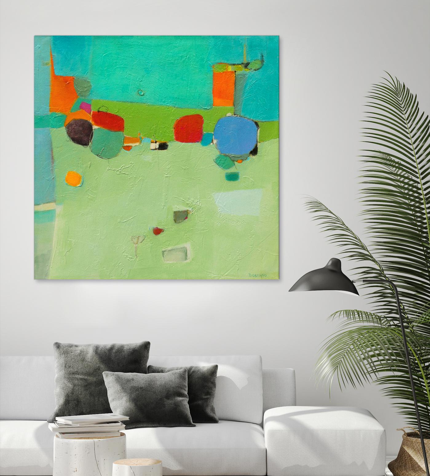 A Skip and a Roll by Dorothy Gaziano on GIANT ART - green abstract