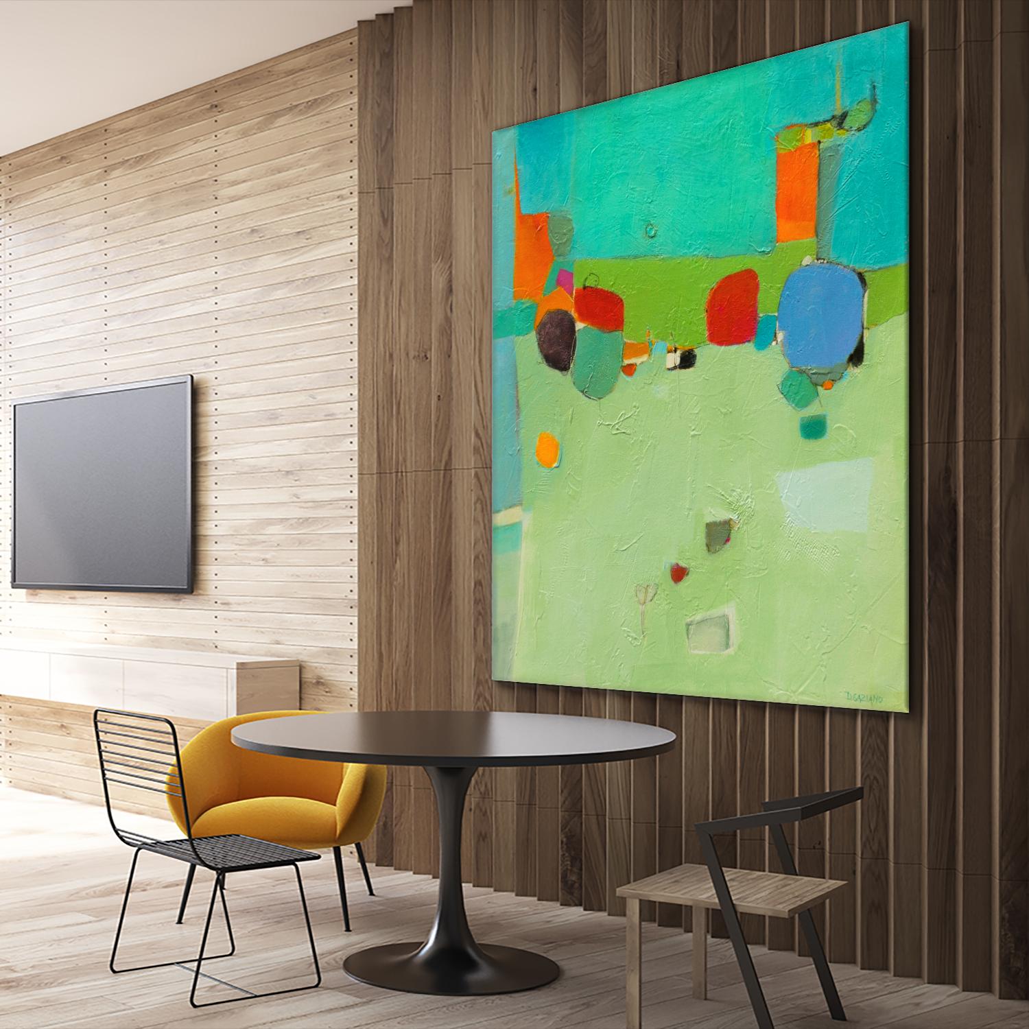 A Skip and a Roll by Dorothy Gaziano on GIANT ART - green abstract