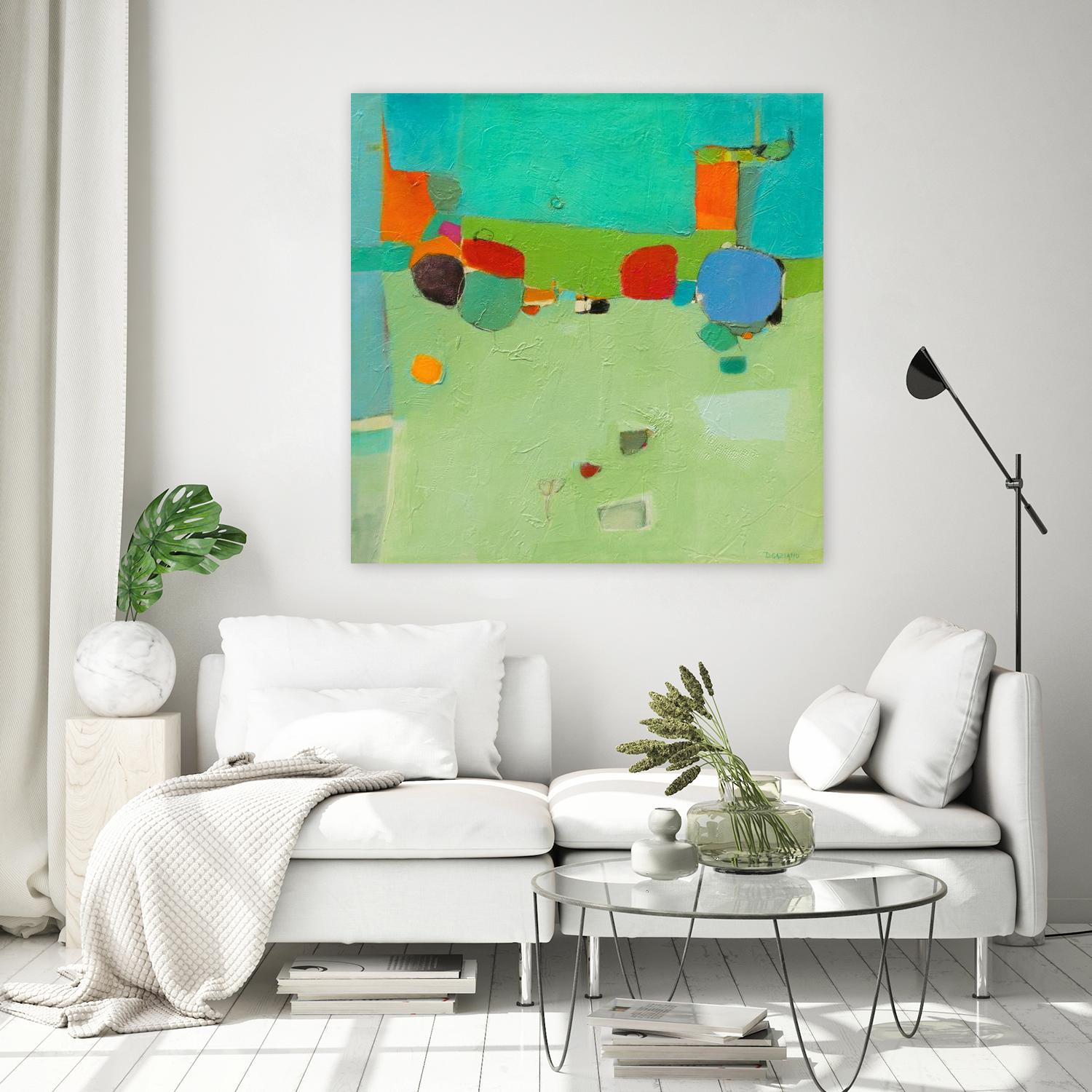 A Skip and a Roll by Dorothy Gaziano on GIANT ART - green abstract