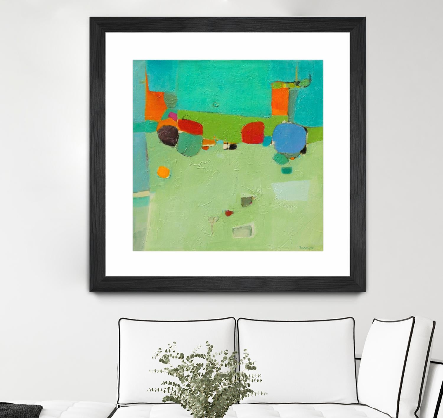 A Skip and a Roll by Dorothy Gaziano on GIANT ART - green abstract