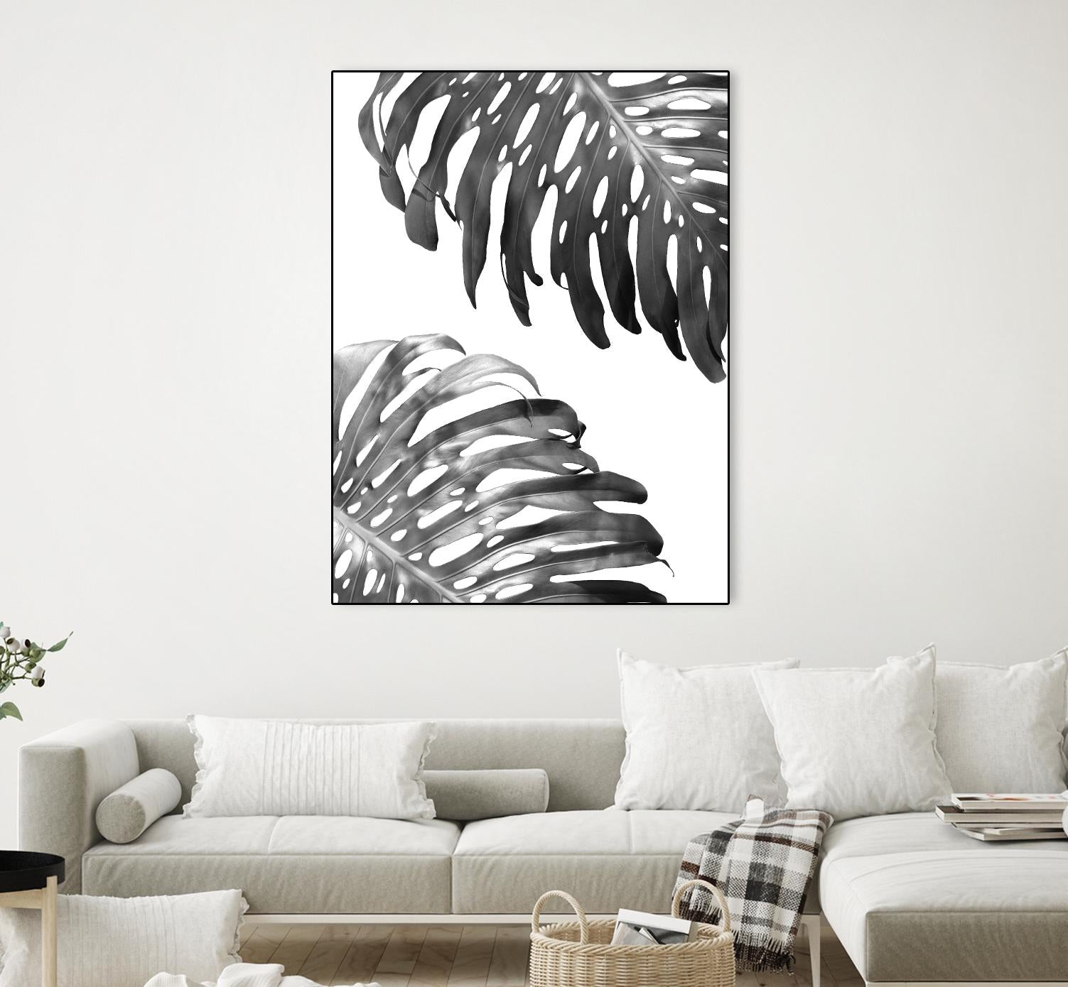 Double Philodendron (BW) by Lexie Greer on GIANT ART - multicolor photography; floral/still life