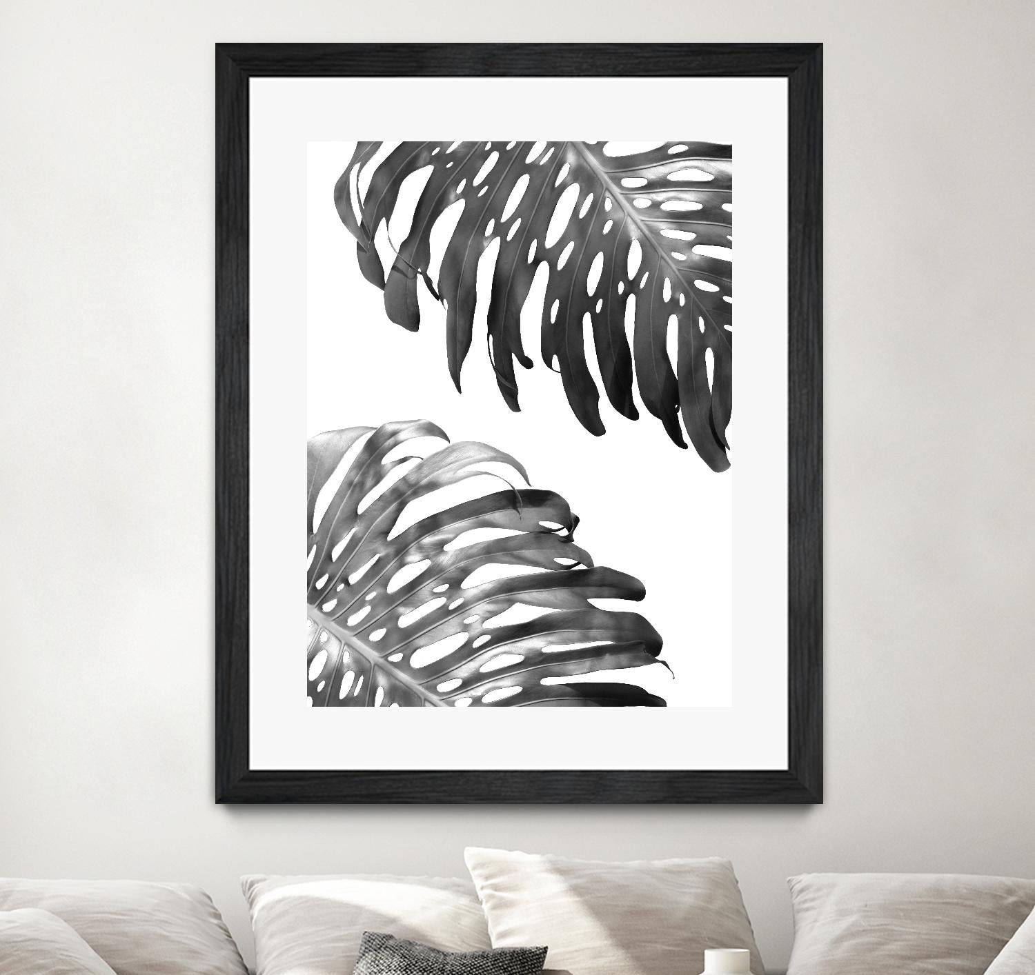 Double Philodendron (BW) by Lexie Greer on GIANT ART - multicolor photography; floral/still life