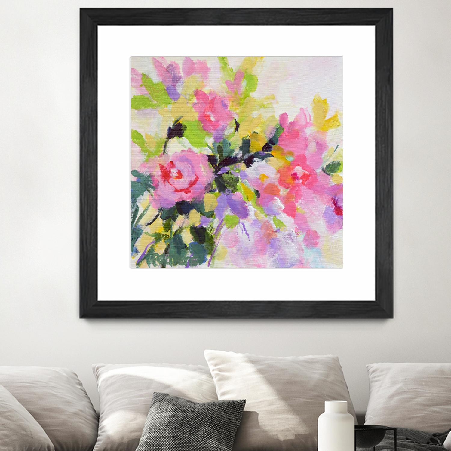 Wild Rose Garden by Pamela Gatens on GIANT ART - multicolor floral/still life; contemporary