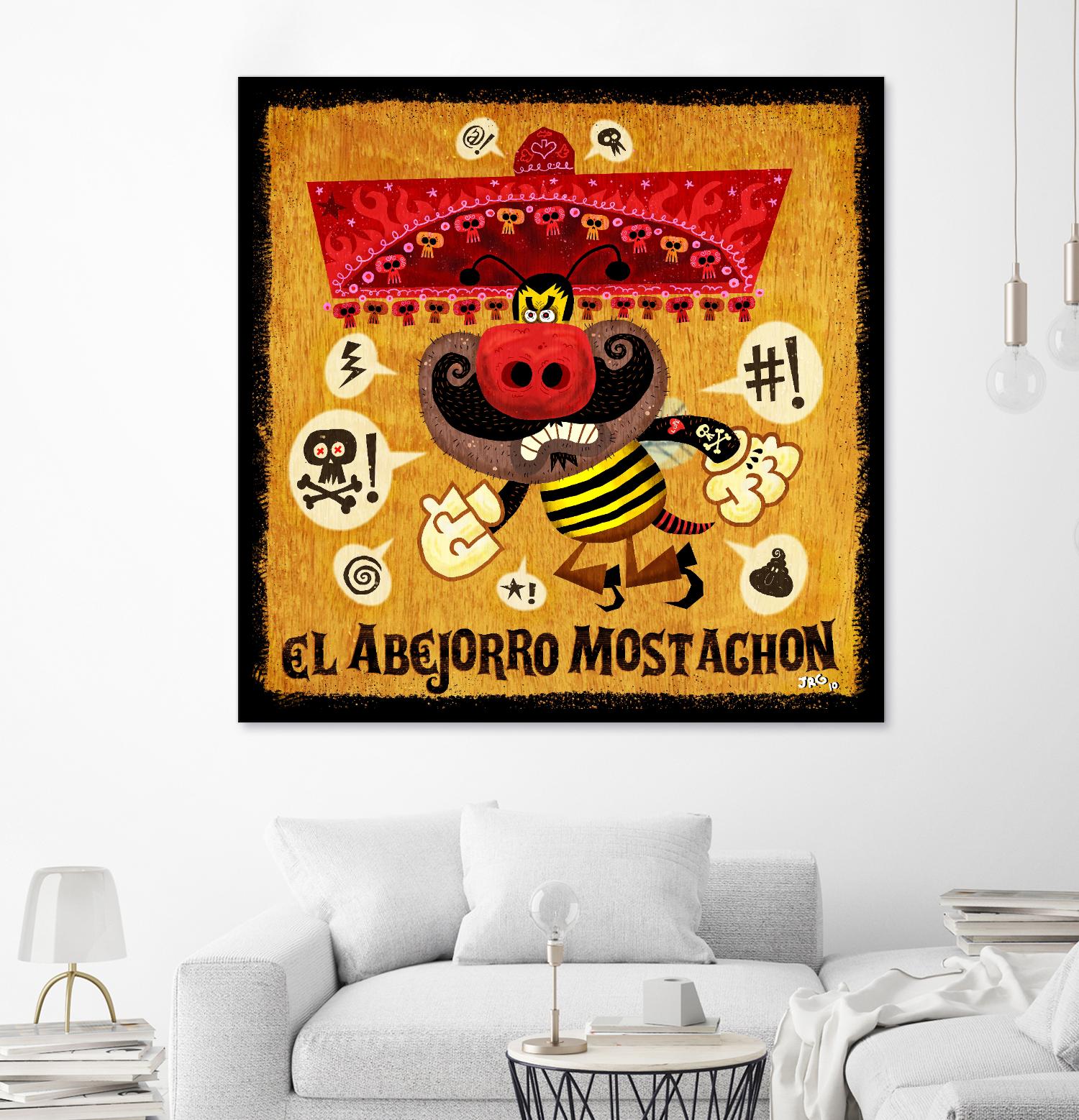 Abejorro Mostachon by Jorge R. Gutierrez on GIANT ART - multicolor ethnic; urban/pop surrealism