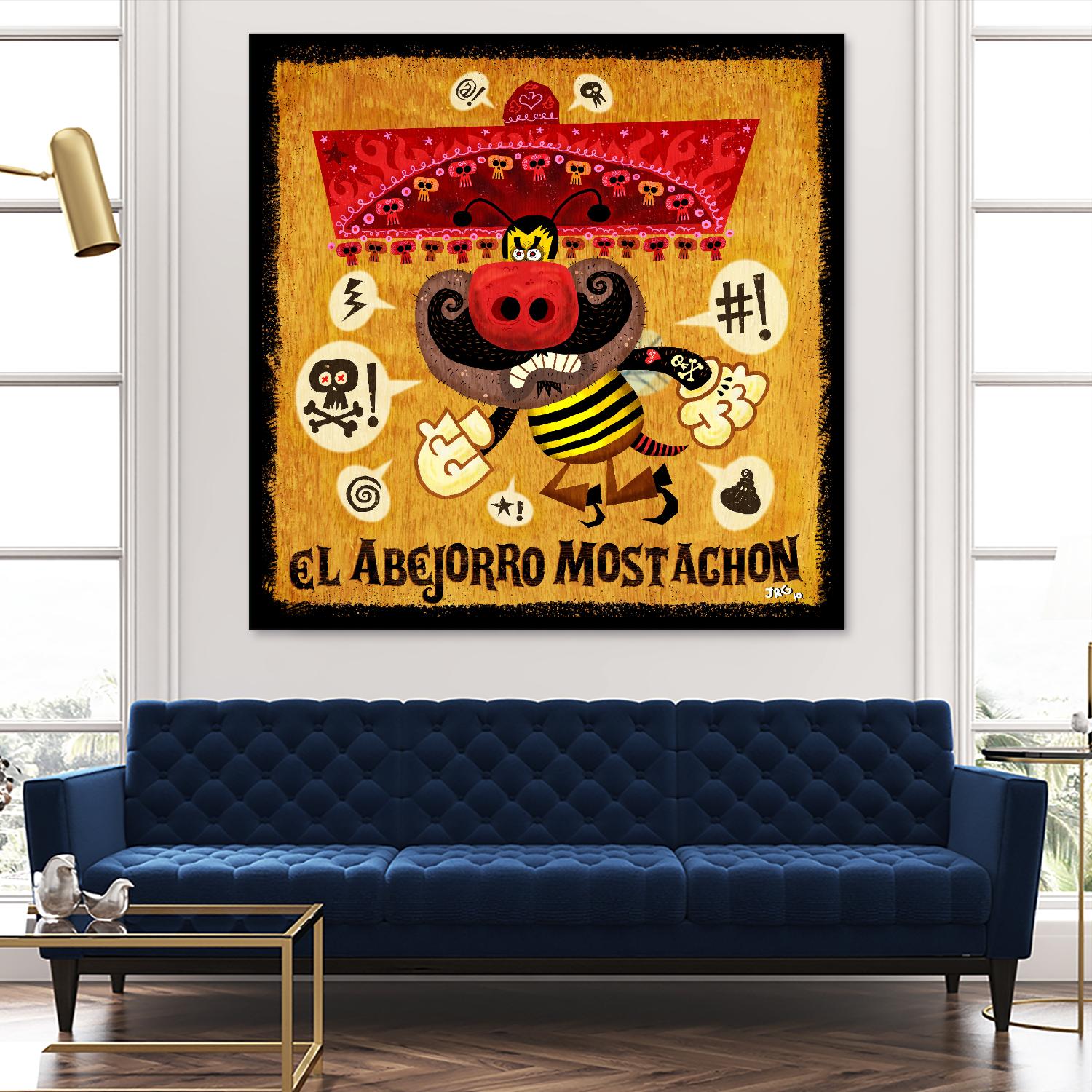 Abejorro Mostachon by Jorge R. Gutierrez on GIANT ART - multicolor ethnic; urban/pop surrealism