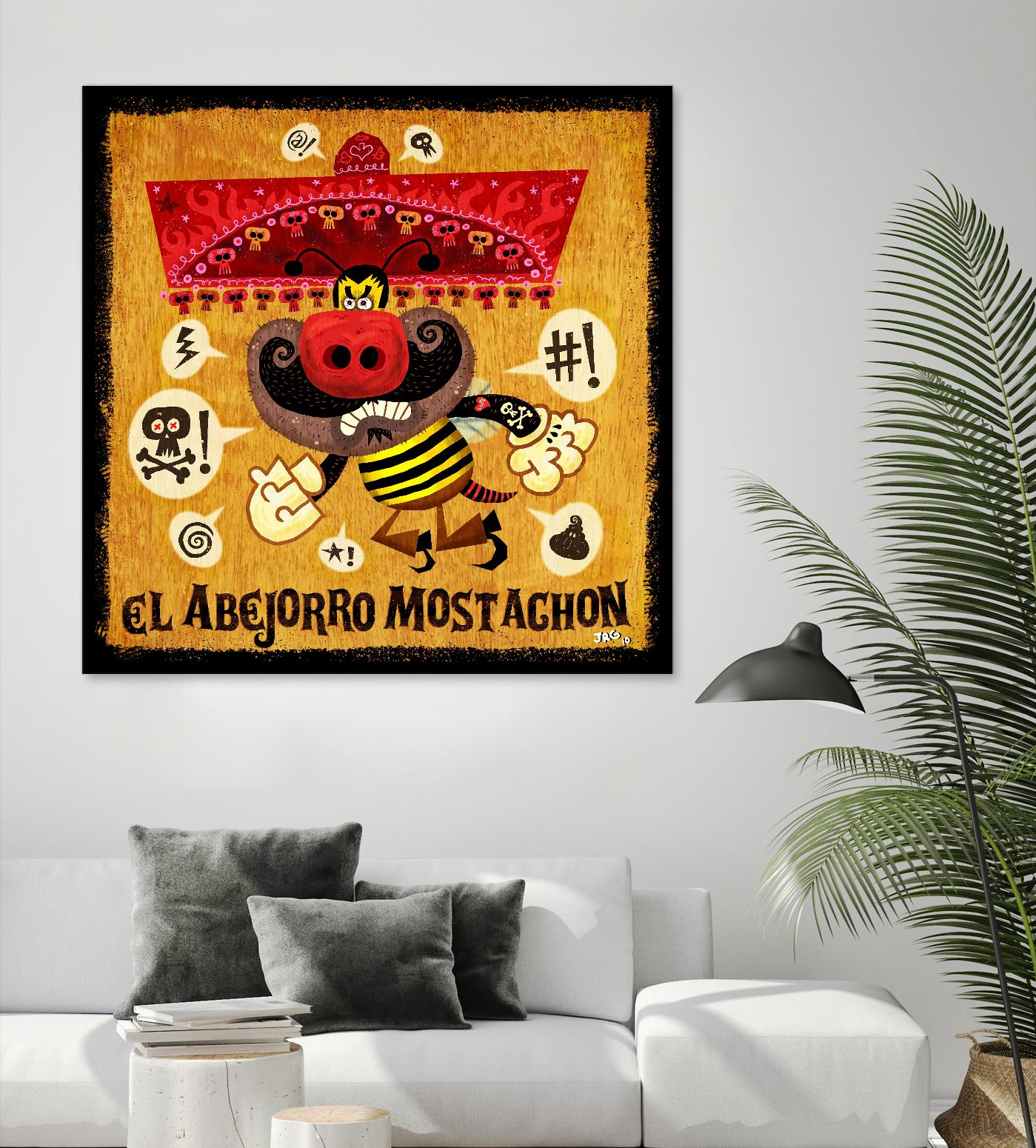 Abejorro Mostachon by Jorge R. Gutierrez on GIANT ART - multicolor ethnic; urban/pop surrealism