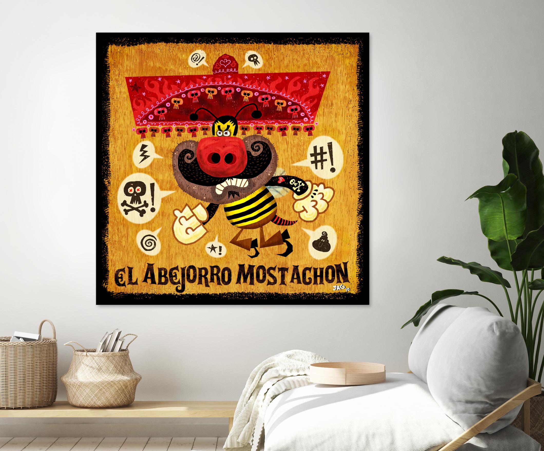 Abejorro Mostachon by Jorge R. Gutierrez on GIANT ART - multicolor ethnic; urban/pop surrealism