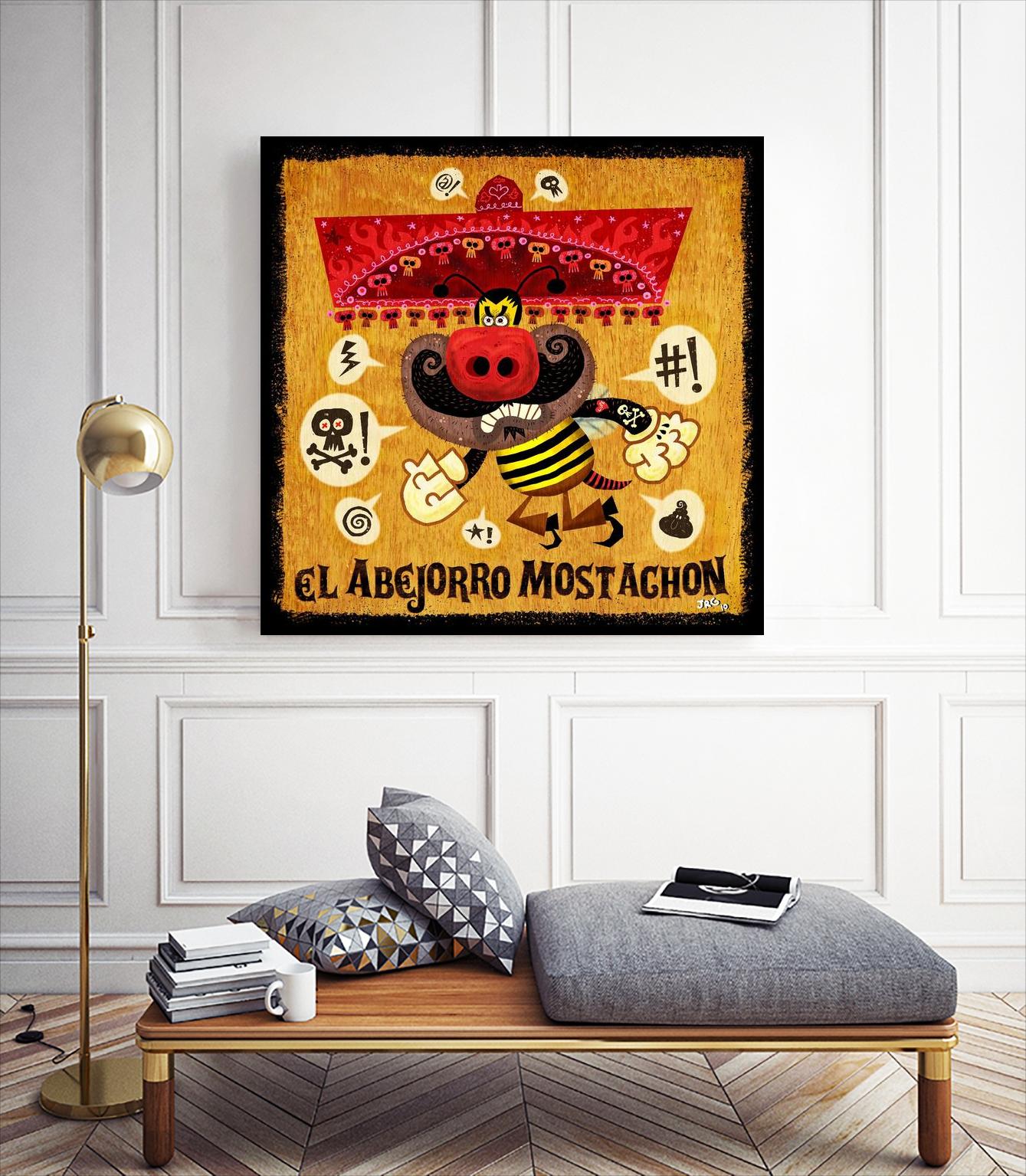 Abejorro Mostachon by Jorge R. Gutierrez on GIANT ART - multicolor ethnic; urban/pop surrealism