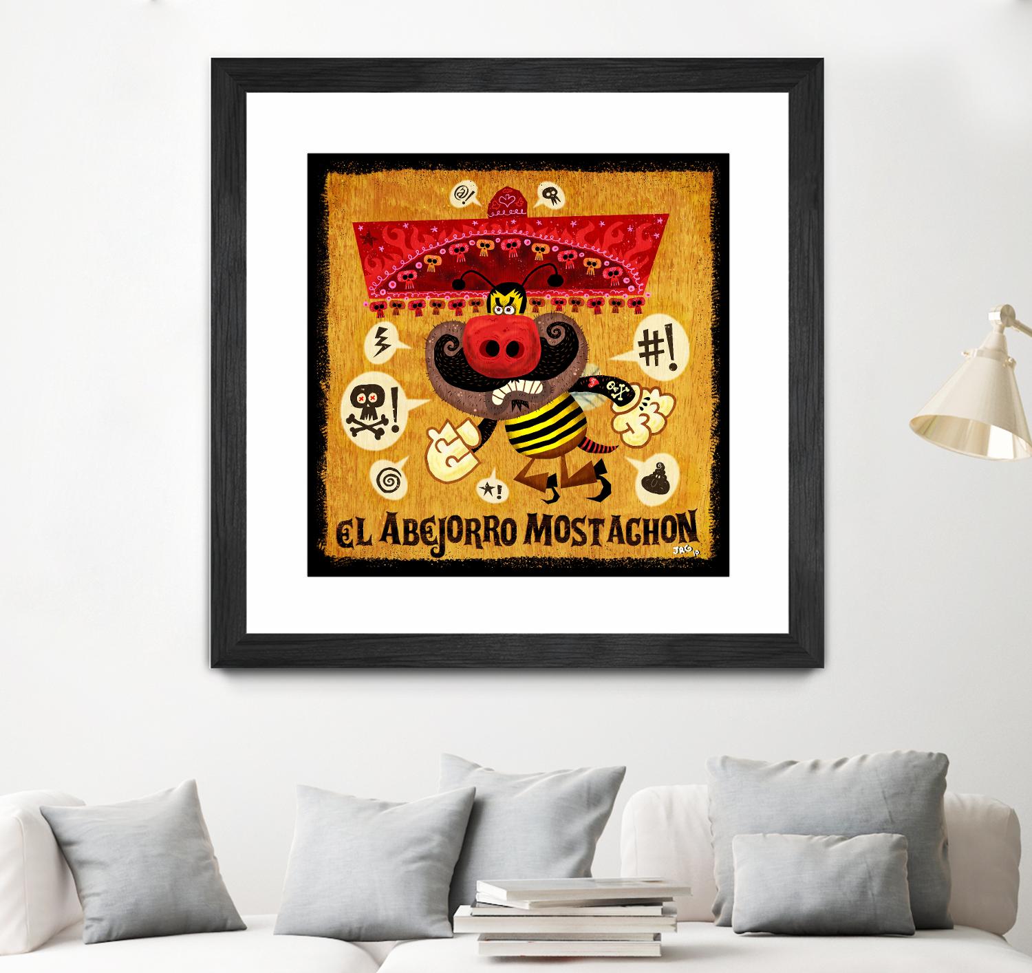 Abejorro Mostachon by Jorge R. Gutierrez on GIANT ART - multicolor ethnic; urban/pop surrealism