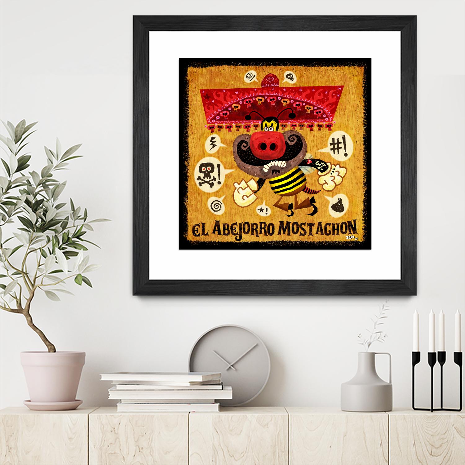 Abejorro Mostachon by Jorge R. Gutierrez on GIANT ART - multicolor ethnic; urban/pop surrealism