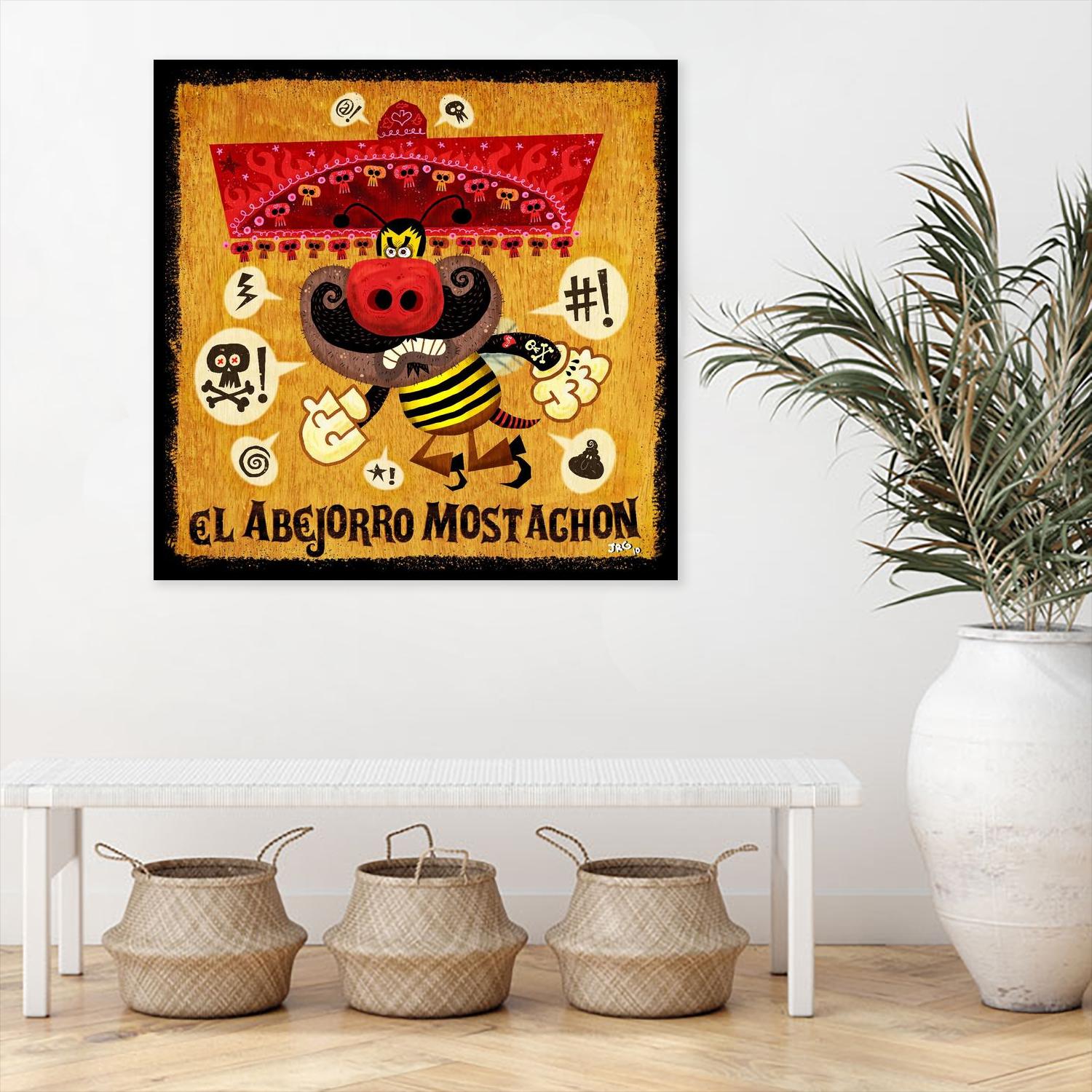 Abejorro Mostachon by Jorge R. Gutierrez on GIANT ART - multicolor ethnic; urban/pop surrealism