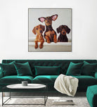 3 Amigos by Lucia Heffernan on GIANT ART - multicolor urban/pop surrealism; animals